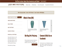 Tablet Screenshot of justartpottery.com